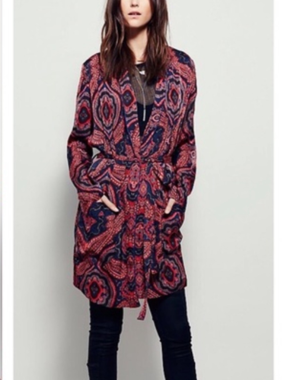 🌔FREE PEOPLE🌖PAISLEY KIMONO🌒